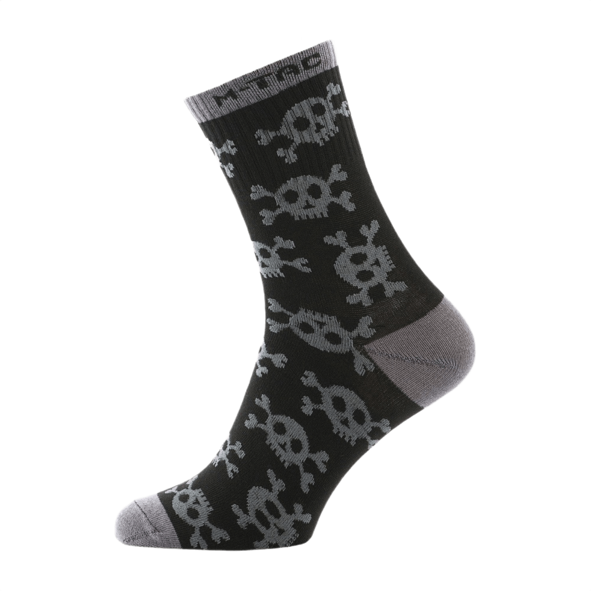 M-Tac Letvægtssokker Mk.3 Pirate Skull i sort med dødningehoved-design, letvægts- og åndbare sommersokker til trekking og vandring.