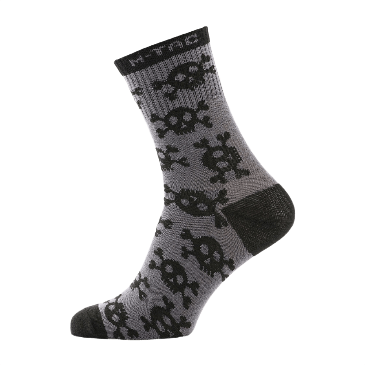 M-Tac Letvægtssokker Mk.3 Pirate Skull i grå med pirat kranie design, perfekte til sommertrekking og hverdagsbrug.