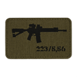 M-Tac AR-15 223/5,56 Laser Cut Patch med Velcro i Cordura 500D, 80x50 mm. Taktisk patch til tøj, rygsæk og udstyr.