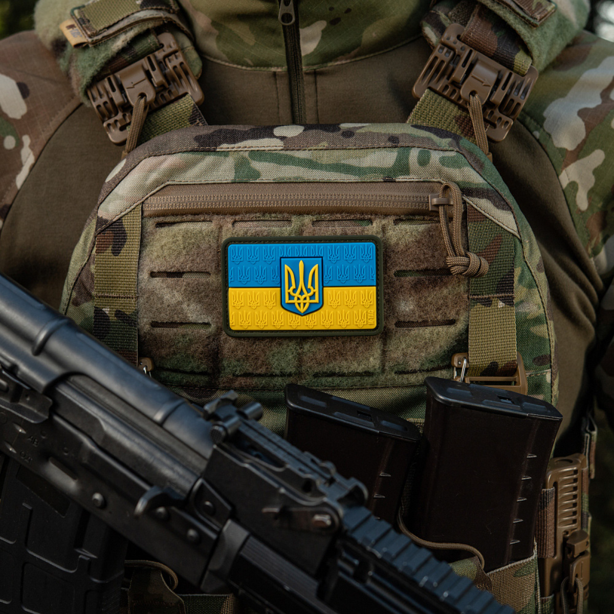 M-Tac Patch Ukraine Flag med Våbenskjold