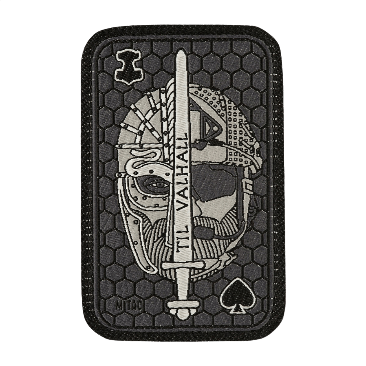 M-Tac Patch Til Valhall Ace Jacquard morale patch med viking design og Velcro fastgørelse, inspireret af Claes Joachim "Jokke" Olson.
