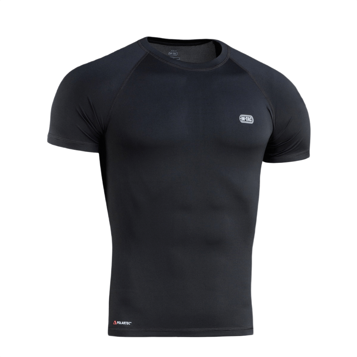 M-Tac T-shirt Ultra Light Polartec i sort, lavet af Power Dry materiale, svedtransporterende og hurtigtørrende til træning og outdoor aktiviteter.