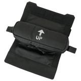 M-Tac Horizontal Medical Pouch ROLL Elite rulle i sort med "UP" pil, lavet af Cordura 500D til montering på plate carrier.