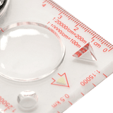 M-Tac Kortkompas med lineal og forstørrelsesglas til kortlæsningspræcision