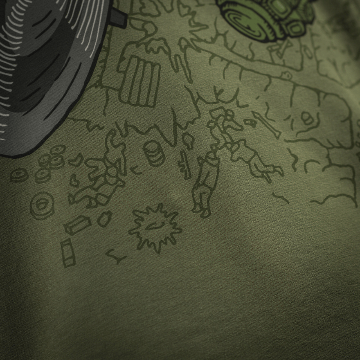 M-Tac T-Shirt Quadcopter med militært designmotiv, ideal til droneentusiaster, lavet af komfortabel bomuld og elastan.