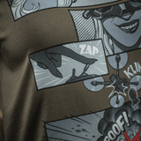 M-Tac T-Shirt Comics Drone Girl med FPV-dronepilot og kreativt comic-print, hylder styrke og præcision i blød bomuldsblanding.