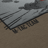 M-Tac T-Shirt Comics Drone Girl med kreativt comic-print, hylder ukrainske droneoperatører, detaljeret visning af M-Tac Team grafikken.
