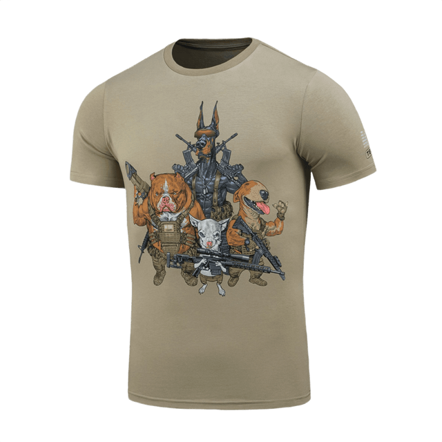 M-Tac T-Shirt Rex Team med skarpskytter print, der viser kammeratskab og teamwork, lavet i blød elastisk bomuldsblanding for komfort.