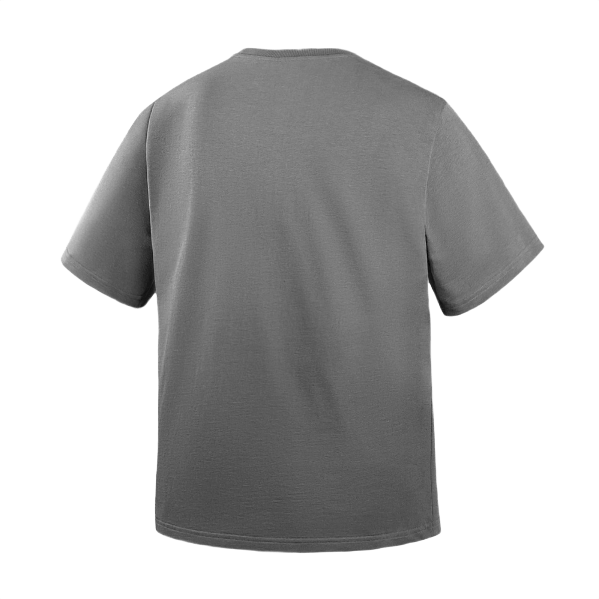 M-Tac Cotton HARD T-shirt i grå, set bagfra, i oversize snit af 100% bomuld, med reflekterende logo og flade sømme.