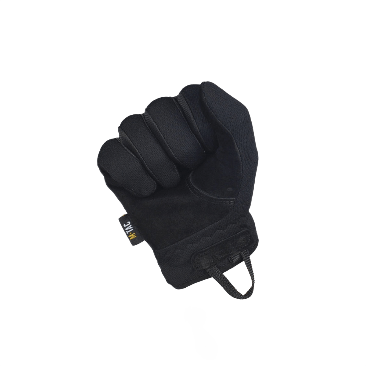 M-Tac Handsker Scout Tactical i sort med elastiske paneler og læderforstærkning på håndfladen for fleksibilitet og beskyttelse.