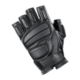 M-Tac Fingerløse Handsker Assault Tactical Mk.1 i sort med forstærket læderhåndflade og dæmpende kno-pads.