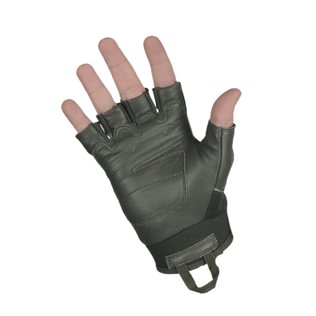 M-Tac Fingerløse Handsker Assault Tactical Mk.4 med forstærket læderhåndflade for taktisk brug og våbenhåndtering, non-slip greb.