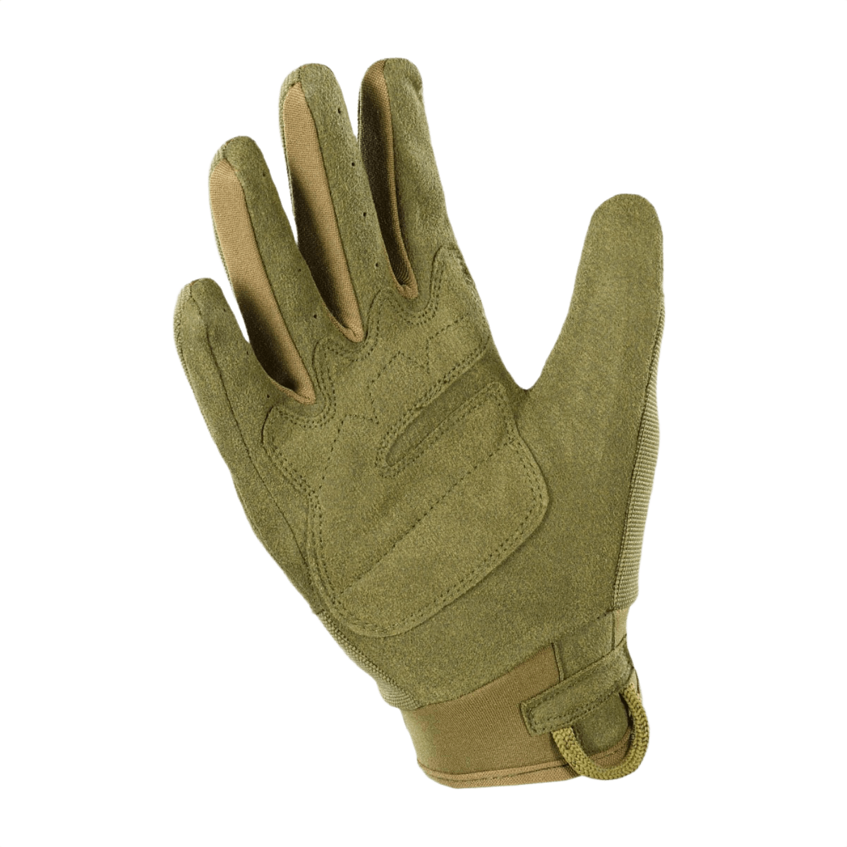 M-Tac Handsker Assault Tactical Mk.5 med knoglebeskyttelse og justerbar velcro, designet til skydning og taktisk brug.