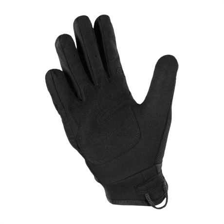 M-Tac Handsker Assault Tactical Mk.5 i sort med justerbar velcro, perfekt til taktisk brug med integreret knoglebeskyttelse.