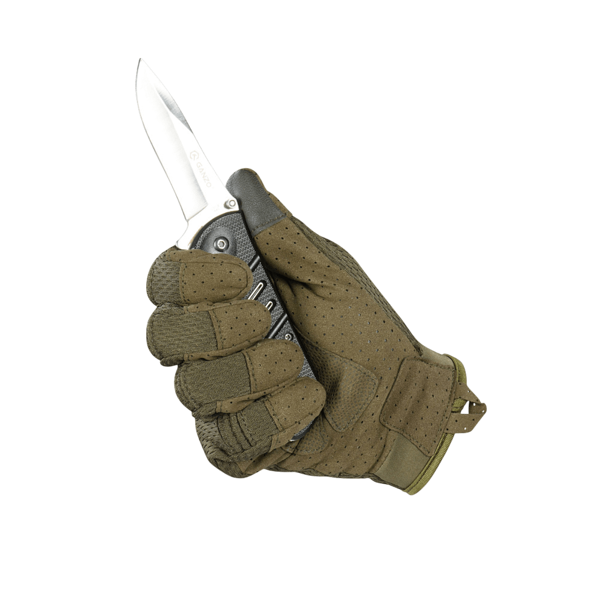 M-Tac Handsker A30 bruges til skydning, træning, med anatomisk pasform og touchscreen-indsatser, holdt med kniv for enkel håndtering.