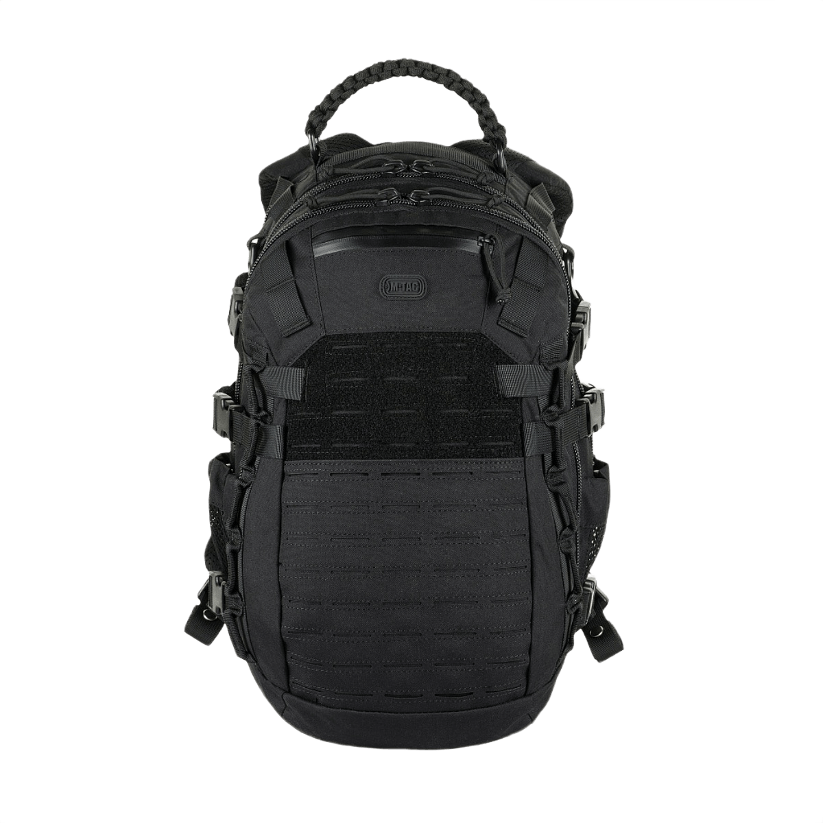 M-Tac Mission Pack Rygsæk i sort nylon med MOLLE system. Perfekt til taktisk brug, jagt og rejser. Volumen 25L, 49x29x31 cm, 1800 g.