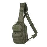 M-Tac Urban Line City Hunter Hexagon Bag i olivengrøn farve, praktisk taske med én skulderrem, perfekt til hverdagsbrug og organisering.