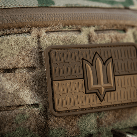M-Tac patch Ukraine Flag med ZSU Trident PVC på camouflage baggrund