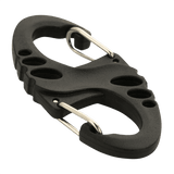 M-Tac Plast S-Krog Karabinhage i let plast og stål til nøgler, lommelygter og let udstyr, ikke egnet til klatring.