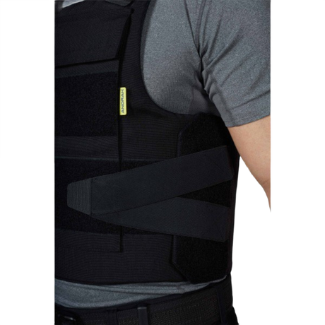 Police vest with ergonomic design, featuring Anorak Duty II Cover made from CORDURA® and Coolmax® materials for comfort and safety.