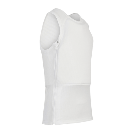 Anorak Rhodium® Undershirt II blød panser undertrøje med maksimal beskyttelse og høj skjulbarhed, hvid vest set fra siden.