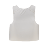 Anorak Concealable IV Cover i hvidt, ultra-tyndt rip-stop stof, designet til diskret dækning og komfort ved lang tids brug.