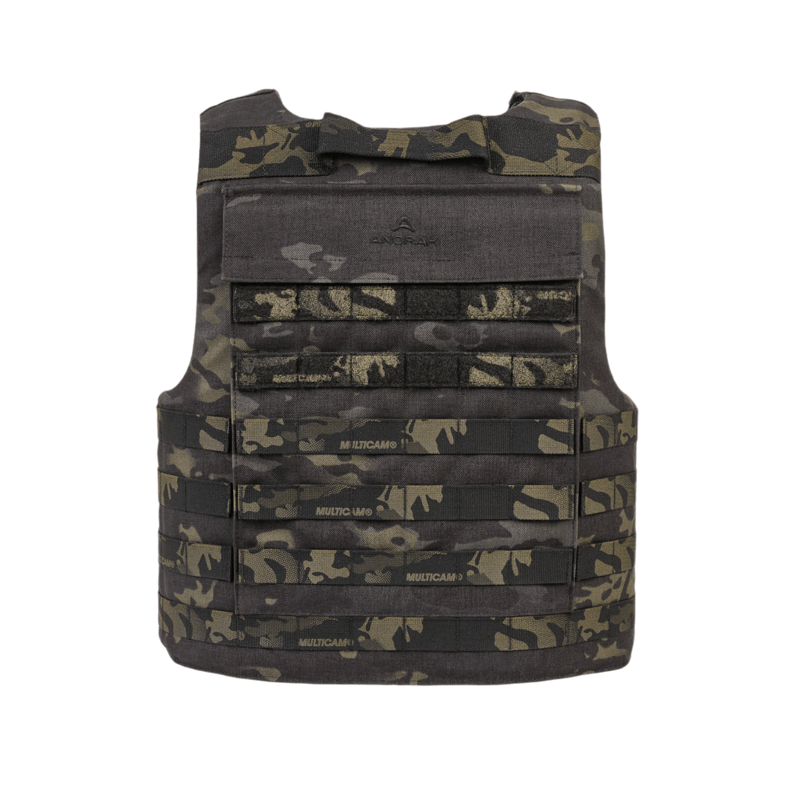 Anorak Tactical I MultiCam® Cover med 360° PALS webbing til MOLLE-udstyr, ideel til politi- og militærpersonale med ergonomisk design.