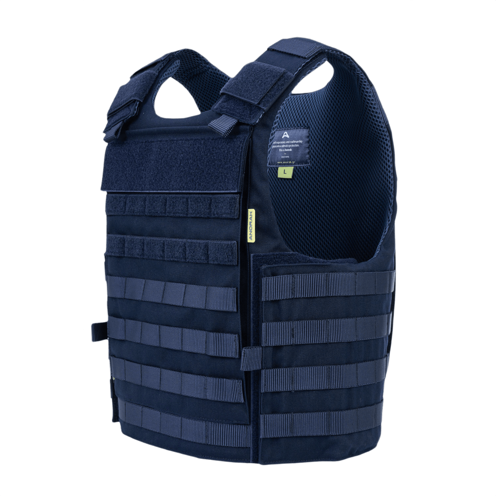 Anorak Tactical III Cover i blå CORDURA®, holdbar og let med 3D SPACER Coolmax® fresh for antibakterielle egenskaber og temperaturregulering.