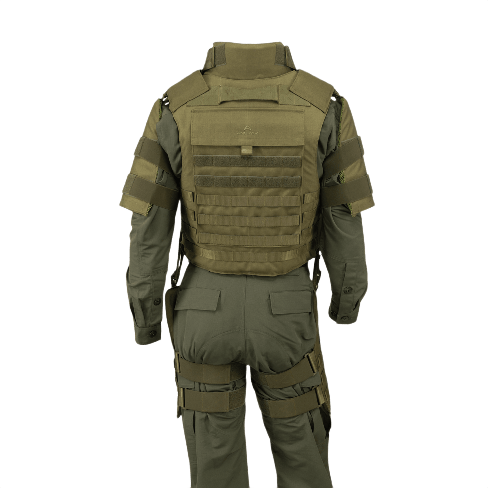 Anorak Titanium® Tactical II - full set bagerste visning af Level IIIA-beskyttelses blød kropsvest for specialstyrker