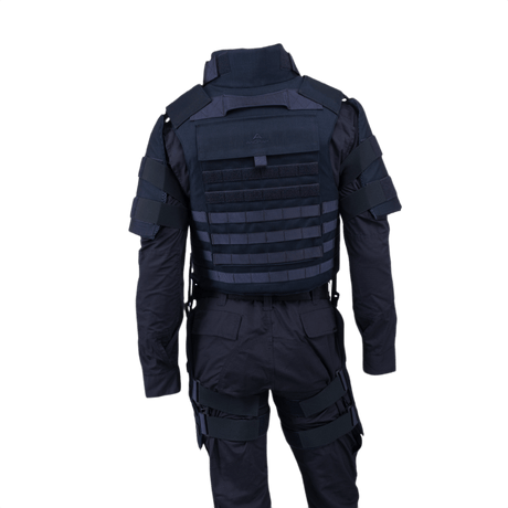 Anorak Chromium® Tactical II – fuldt sæt blød krop rustning vest set bagfra, designet til maksimal IIIA beskyttelse og tilpasning.