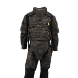 Anorak Chromium® Tactical II – full set MultiCam® soft body armor in black, providing IIIA protection for special forces.