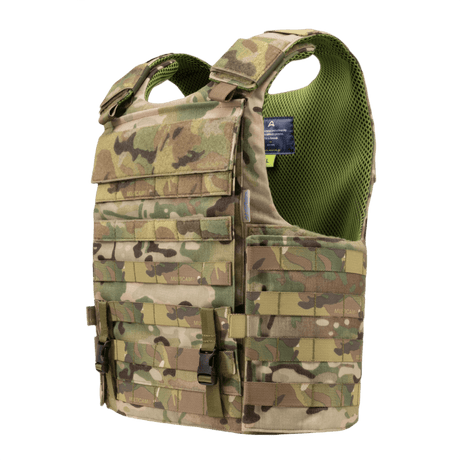 Anorak Rhodium® Tactical III MultiCam® Stik & Skudsikker Vest i camouflagestil, robust design, niveau IIIA beskyttelse