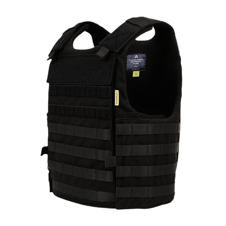 Anorak Rhodium® Tactical I Stik & Skudsikker Vest i sort, niveau IIIA-beskyttelse, robust design, NIJ 0101.06-godkendt.