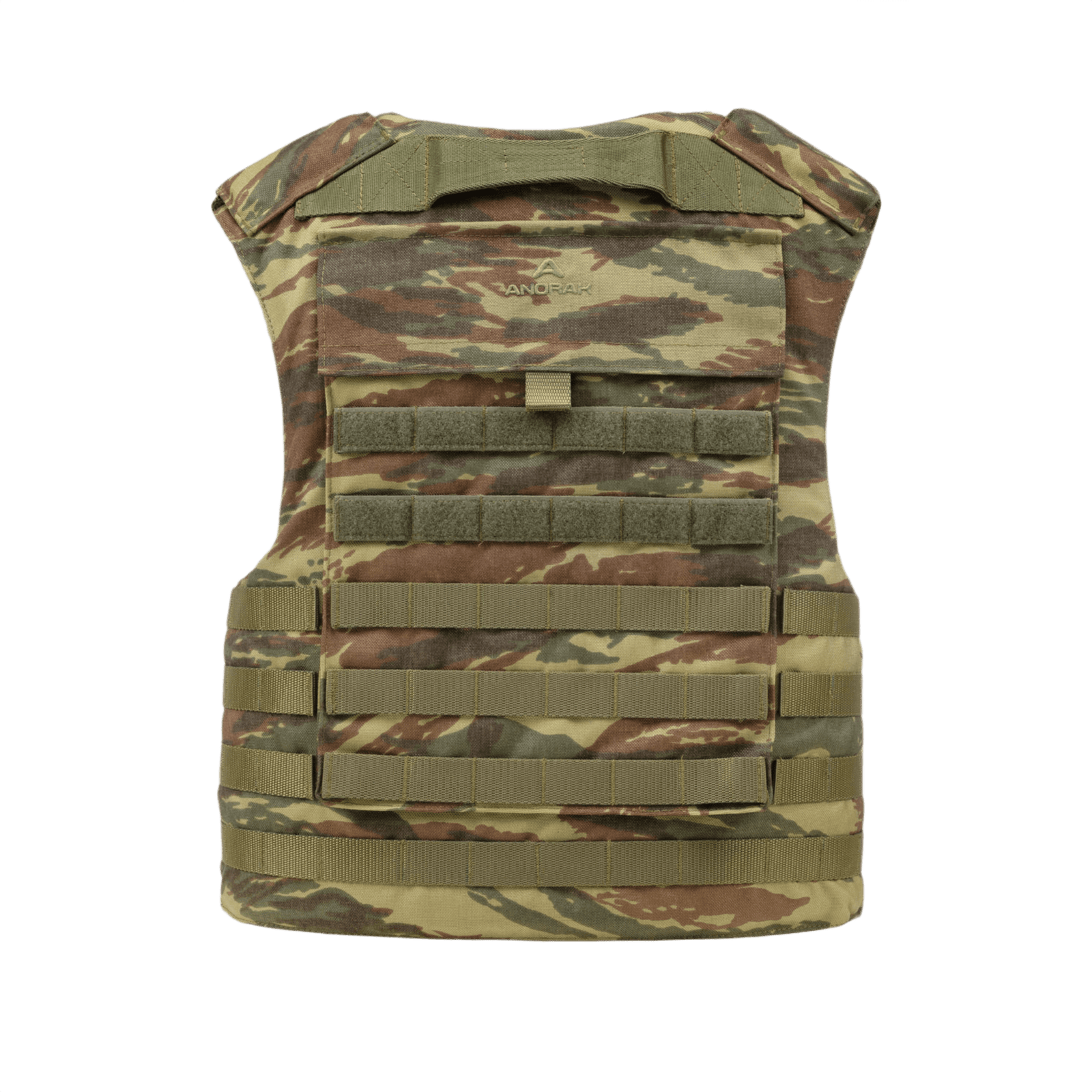 Anorak Tactical II Cover, overt design for special forces, featuring PALS webbing and 1000D CORDURA® material in camouflage pattern.
