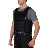 Anorak Titanium® Tactical I Stik & Skudsikker Vest ergonomisk designet for maksimal beskyttelse i sort, niveau IIIA soft armor-vest.