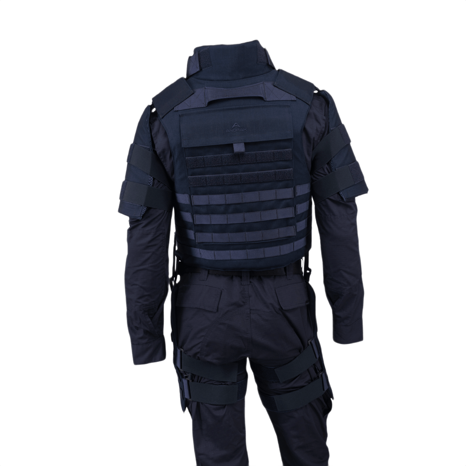 Anorak Titanium® Tactical II - full set softbody-vest, NIJ Level IIIA protection, police special forces gear, rear view