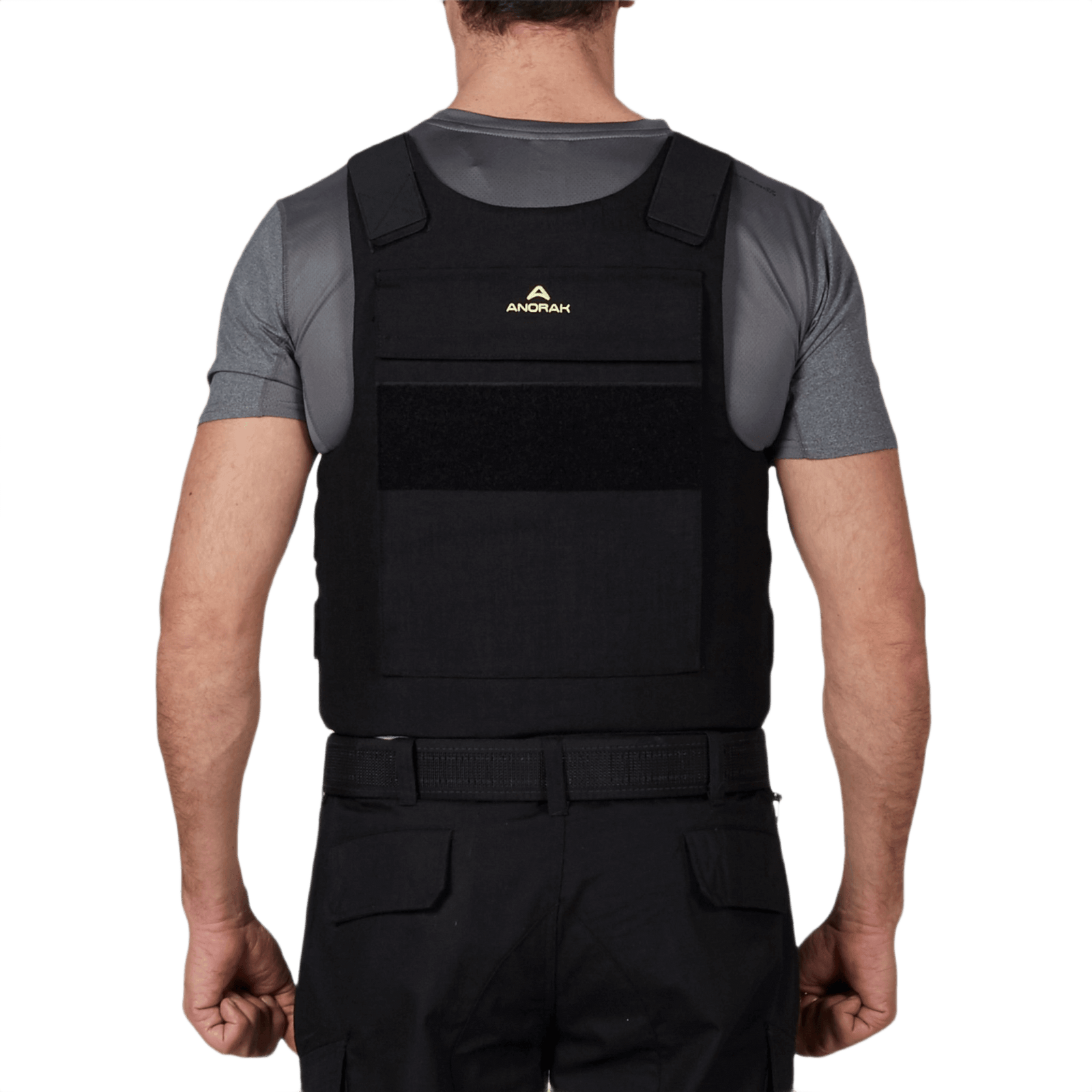 Anorak Rhodium® Duty II Stik & Skudsikker Vest, let og holdbar IIIA-beskyttelse mod knive og skarpe våben, vises bagpå.