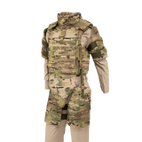 Anorak Chromium® Tactical II – full set MultiCam® soft body armor vest with NIJ 0101.04 STD IIIA protection in camouflage design.