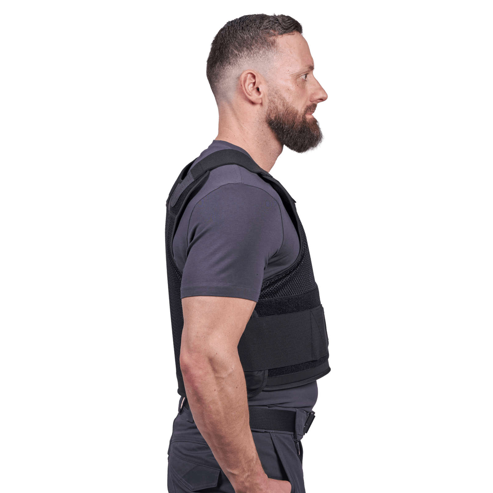 EA RX2 løst cover Sort i galleri position 1 med holdbart sort materiale til udskiftning på NIJ-certificeret kropsbeskyttelsesvest.