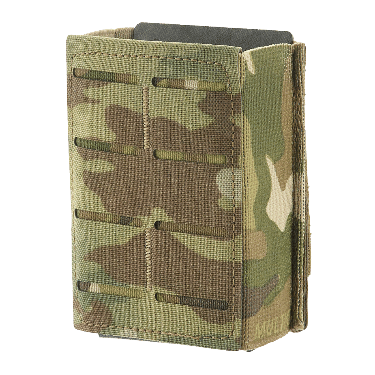 M-Tac Magasinlomme med Elastik (10 cm) Laser Cut i camouflage design, kompakt løsning til AR-15 magasiner med moderne teknologi.