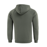 M-Tac Hættetrøje Cotton Raglan i armygrøn med raglanærmer set bagfra