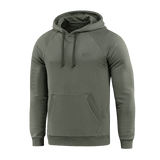 Oliven M-Tac Hættetrøje Cotton Raglan med raglanærmer og kængurulomme, ideel til hverdagsbrug og aktiv livsstil, 100% bomuld.