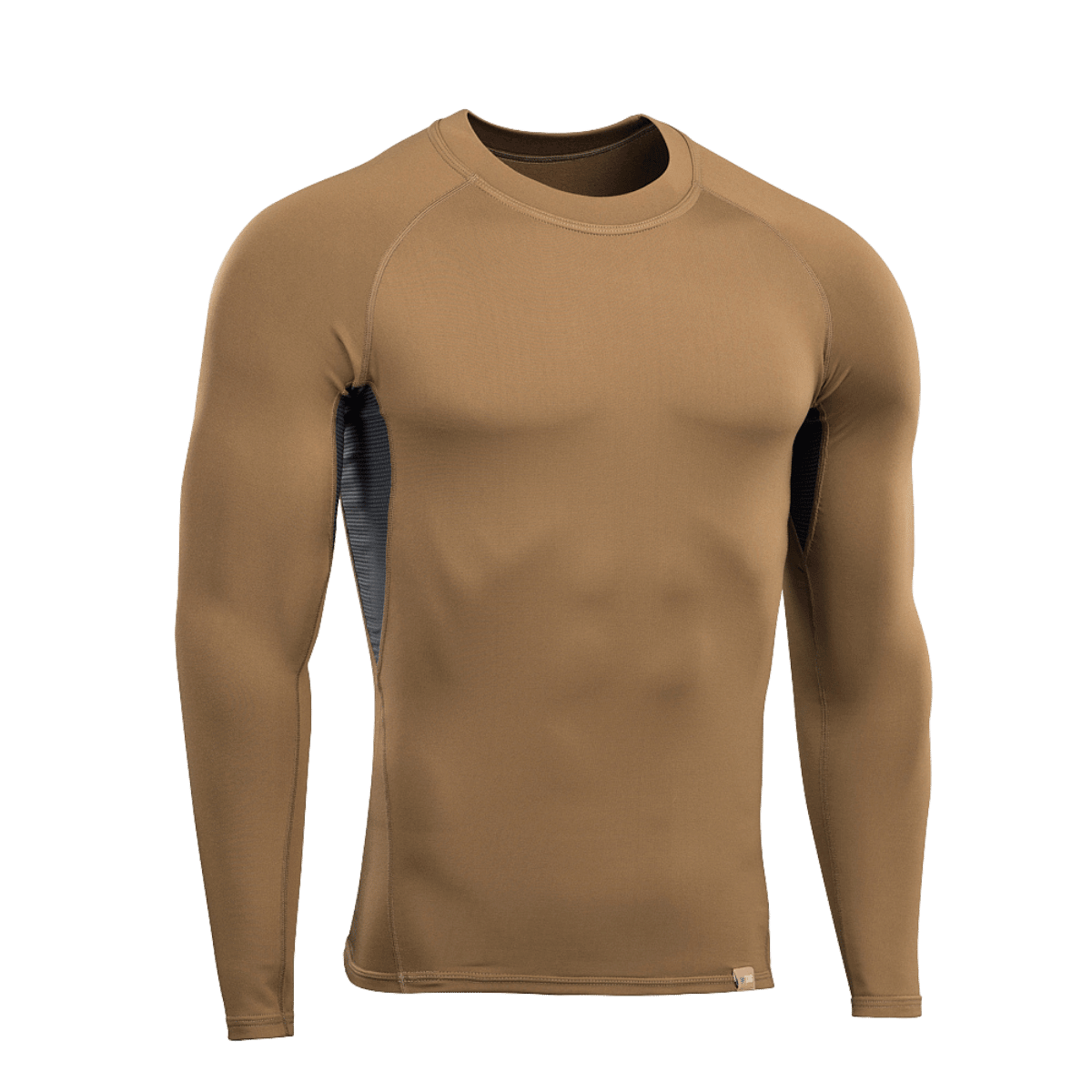 M-Tac ThermoLine Termoundertøj, brun langærmet base lag til termoregulering og åndbarhed under fysisk aktivitet og sport.