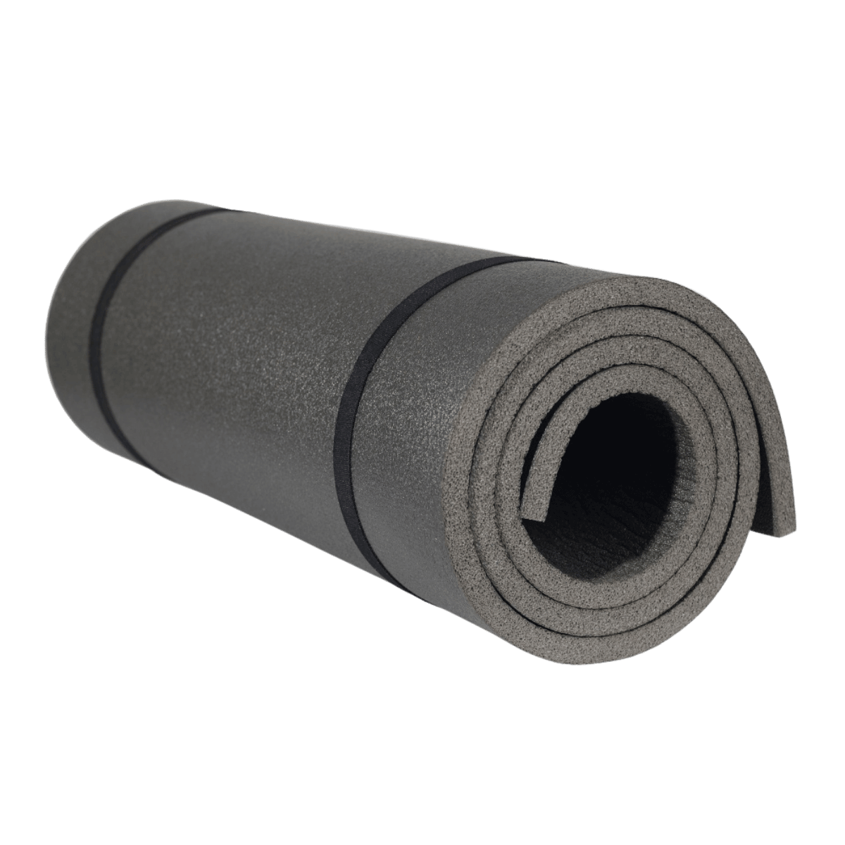 M-Tac Liggeunderlag 15 mm (60x180 cm) rullet op campingmadras i sort skumdesign