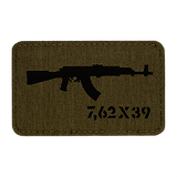 M-Tac AKM 7,62x39 Laser Cut Patch med AKM-design, Velcro bagside, taktisk patch, holdbar Cordura 500D, størrelse 80x50 mm