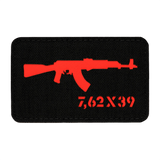 M-Tac AKM 7,62x39 Laser Cut Patch med Velcro til tactical brug, robust Cordura 500D materiale, størrelse 80x50 mm, rød AKM symbol.