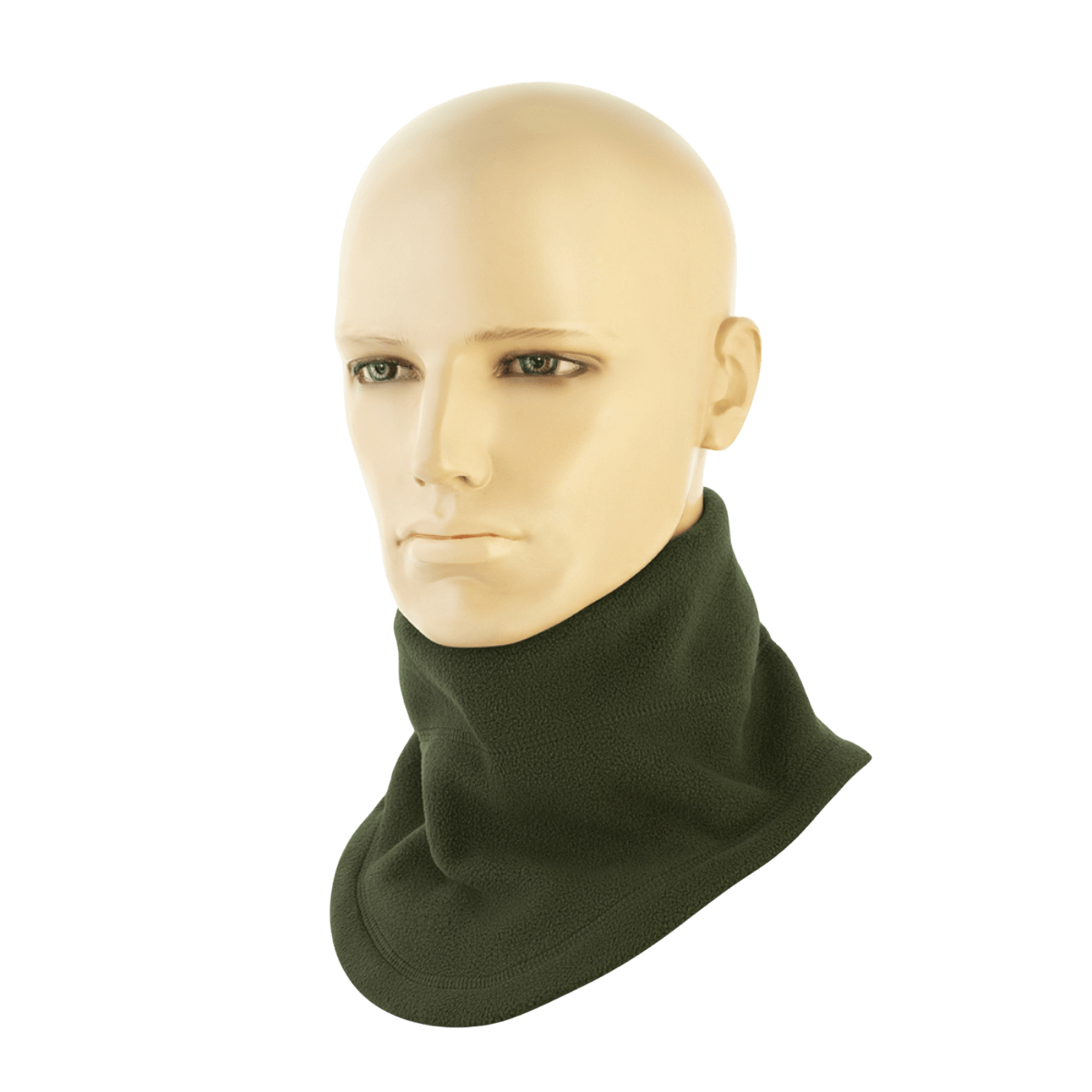 M-Tac Anatomisk Snood Justerbar Elite Fleece (320 g/m²) i grøn på mannequin, perfekt til koldt vejr og multifunktionel brug.