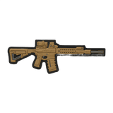 M-Tac AR-15 3D PVC Patch med Velcro til fastgørelse, taktisk design til AR-15 entusiaster, 50 x 60 mm, slidstærk PVC materiale.