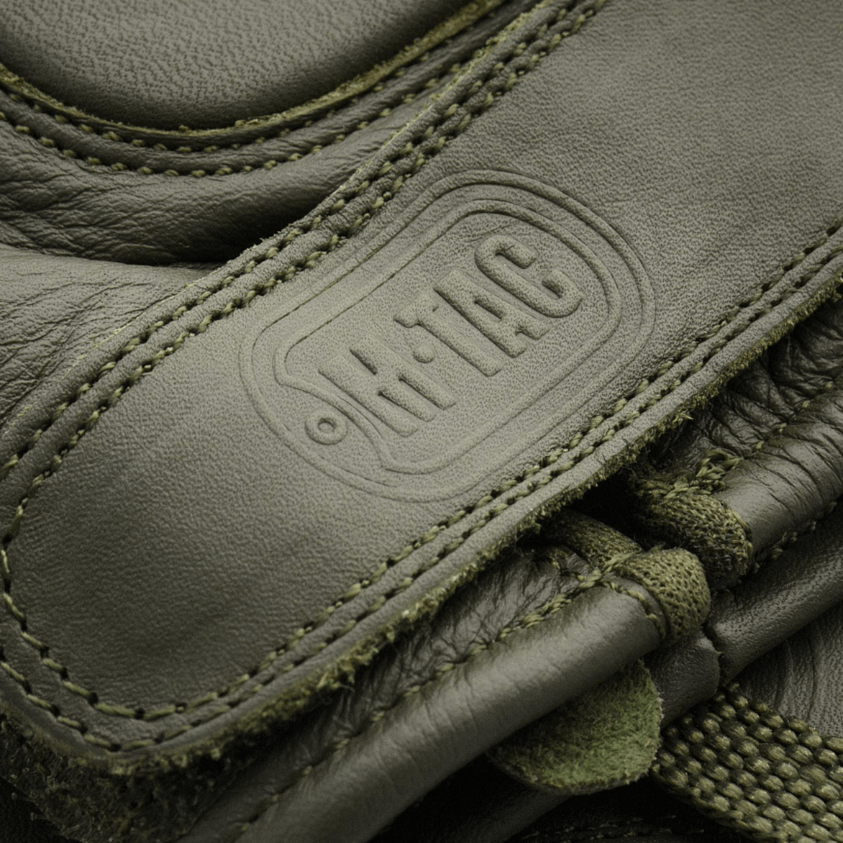 M-Tac Fingerløse Handsker Assault Tactical Mk.1 med forstærket håndflade og justerbar velcro i ægte læder.