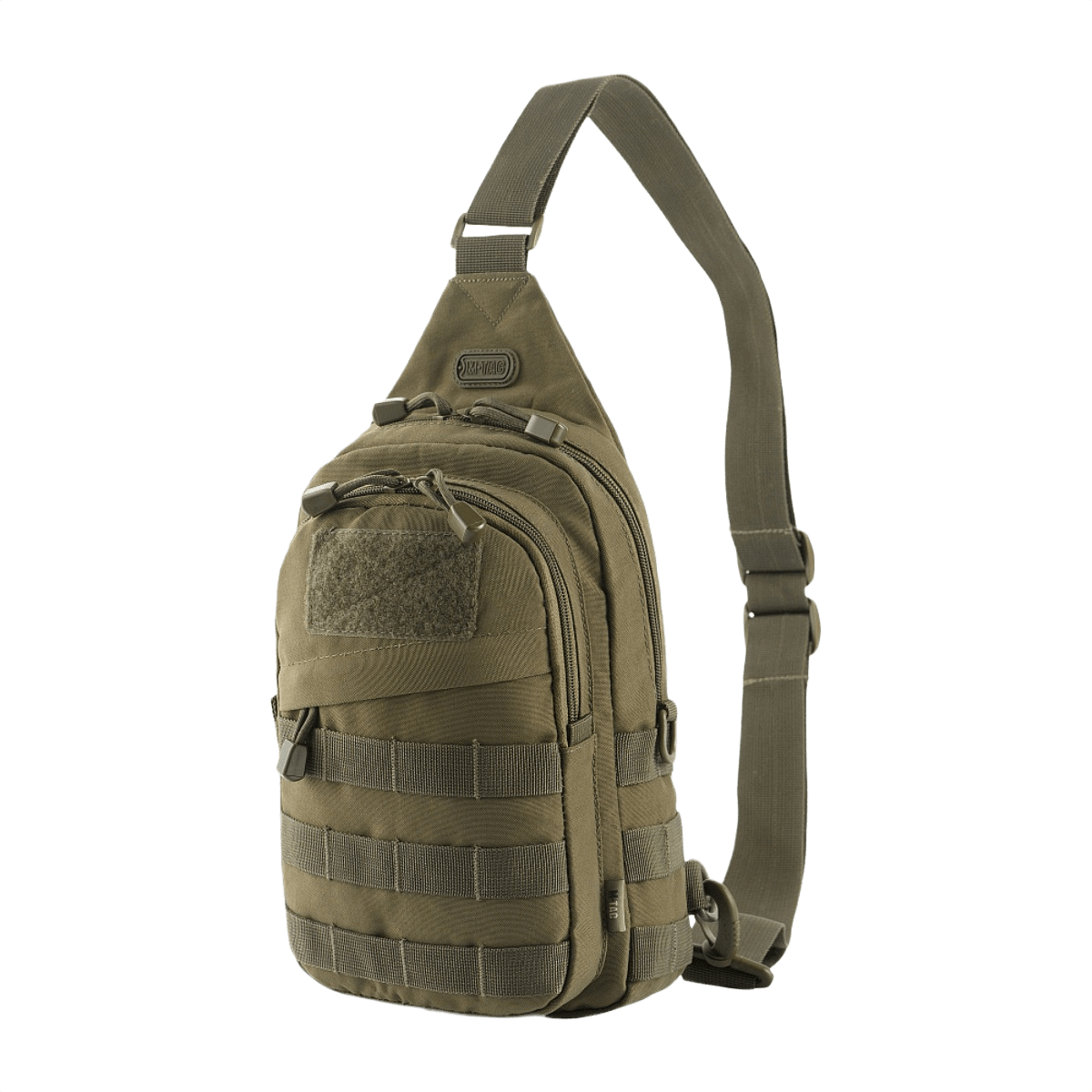 M-Tac Assistant Taske kompakt rygsæk med justerbare stropper og MOLLE-paneler, designet til daglig brug og organisering af udstyr.